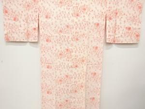 御所人形に雪遊び模様　単衣長襦袢